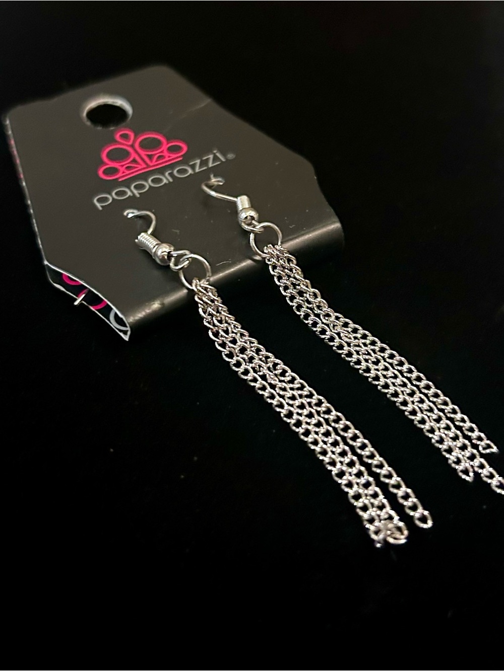 Paparazzi Silver Multi-Chain Tassel Earrings - Silver
